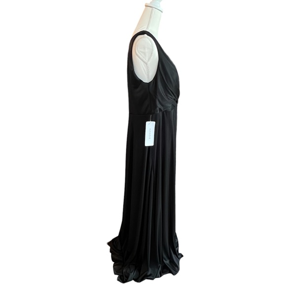 NWT Azazie Brooke Black One Shoulder Dress - Picture 7 of 14